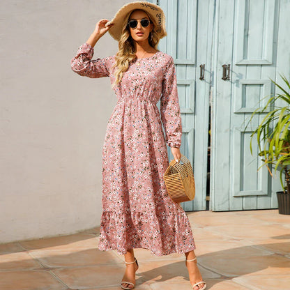 Zwart Rooze Maxi Jurk voor Vrouw Zomer Lente - StudioMarella