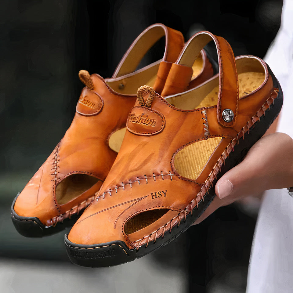 Leren Sandalen Heren Comfortabel Ademend Zomerschoenen