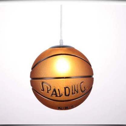 Kinderkamer Plafondlamp Voetbal Basketbal LED 30cm Glas Design