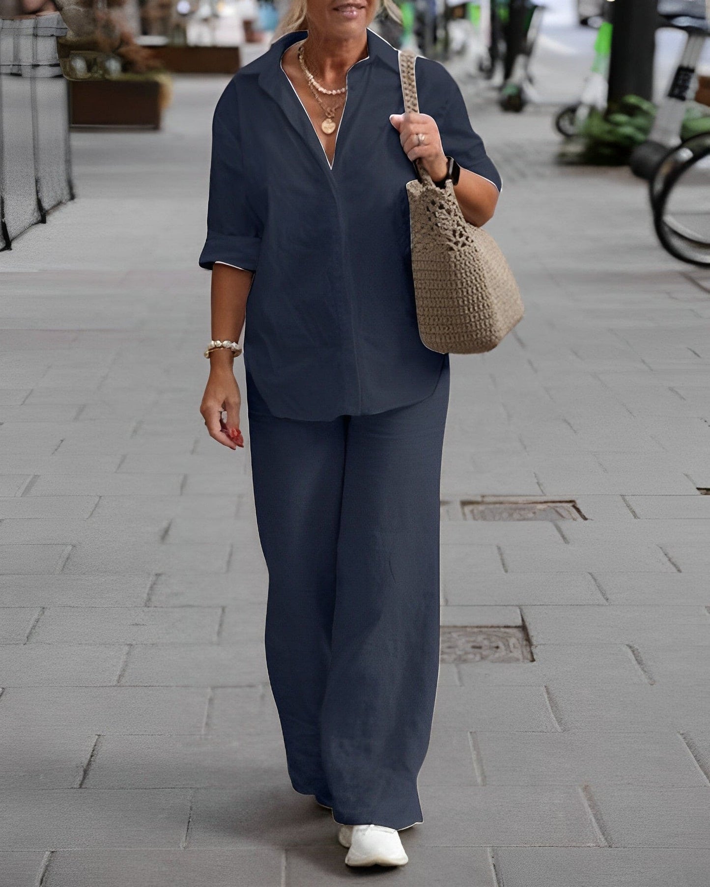 Zachte Katoenen Loungewear Set voor Dames