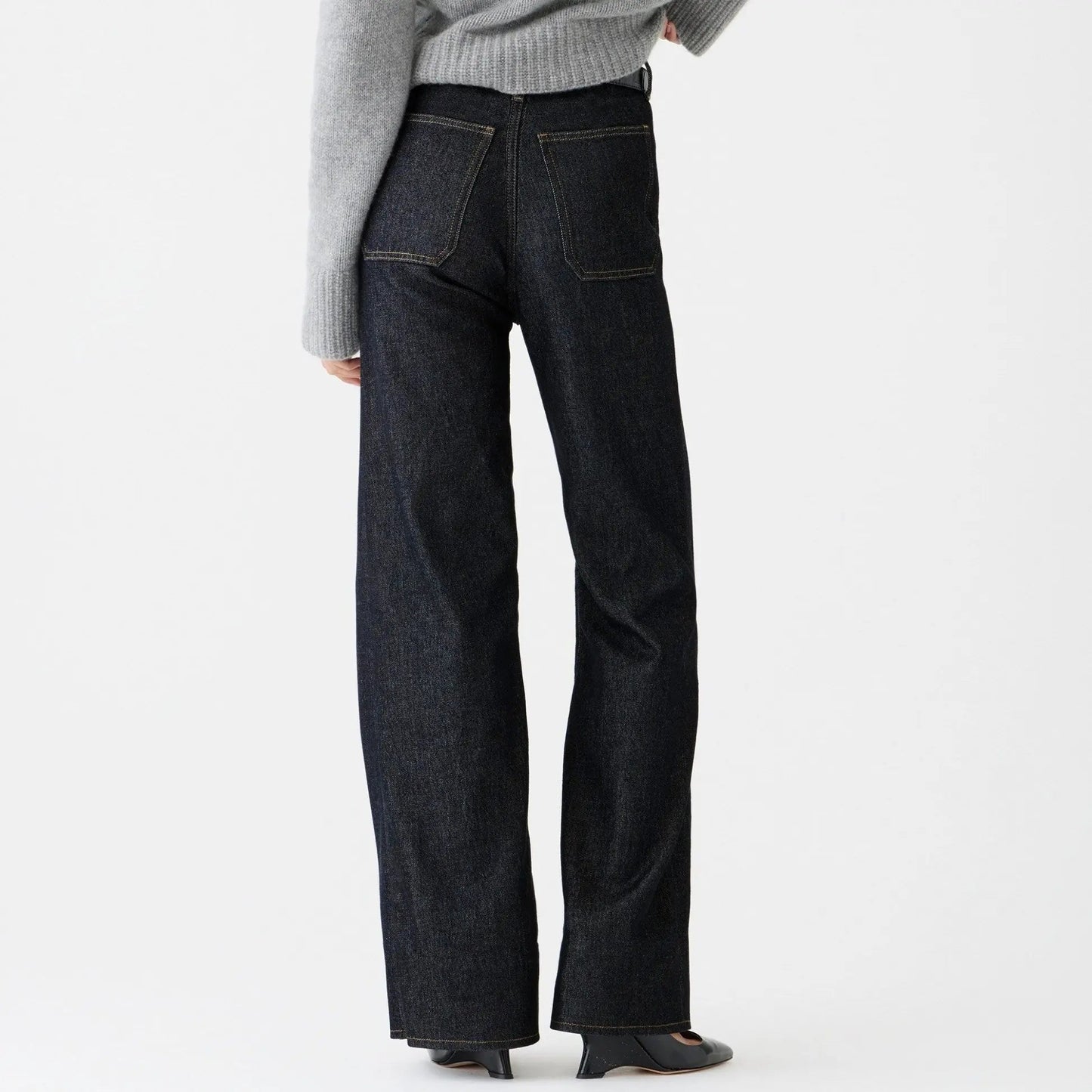 Wijde Jeans Met Zachte Stof Comfortabele Zit