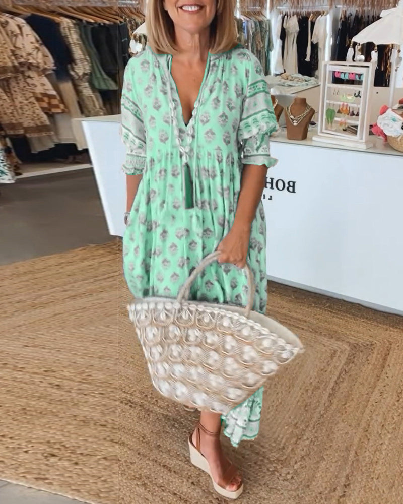 Luchtige Strandjurk Zomerjurk voor Vrouw Maxi Model