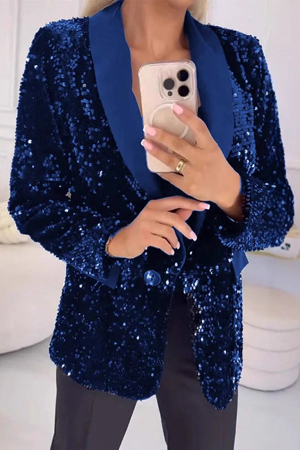 Kerstjasje Glitter Blazer Feestelijk voor Dames