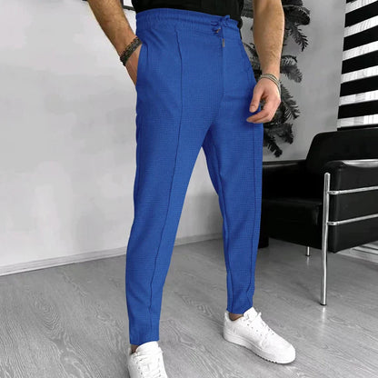 Mannen Broek Slim Fit Stretch Zwart