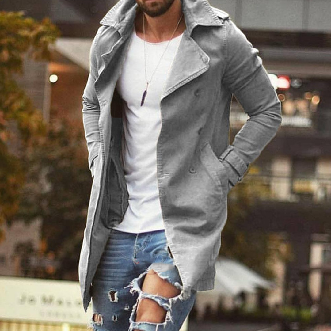 Dames Trenchcoat Lange Waterdichte Regenjas Stijlvol