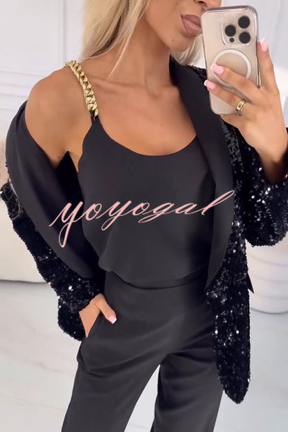 Kerstjasje Glitter Blazer Feestelijk voor Dames