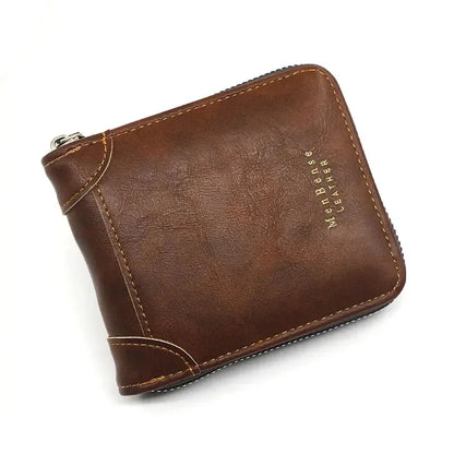 Slanke Herenportemonnee Echt Leer Compact Design Opbergvakken Pasjeshouder Minimalistische Heren Portefeuille