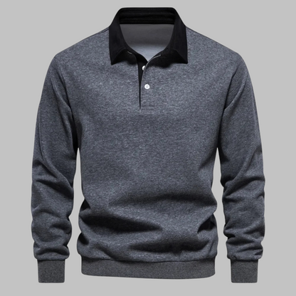Herensweater Klassieke Polokraag Zacht en Comfortabel