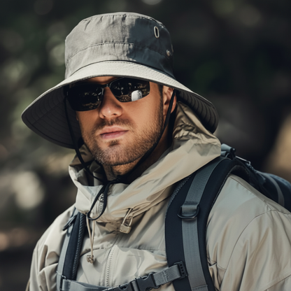 Ademende Zonnehoed met Brede Rand en UV-Bescherming voor Outdoor Activiteiten en Reizen