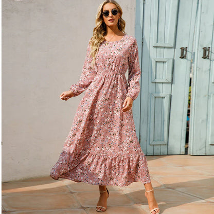Zwart Rooze Maxi Jurk voor Vrouw Zomer Lente