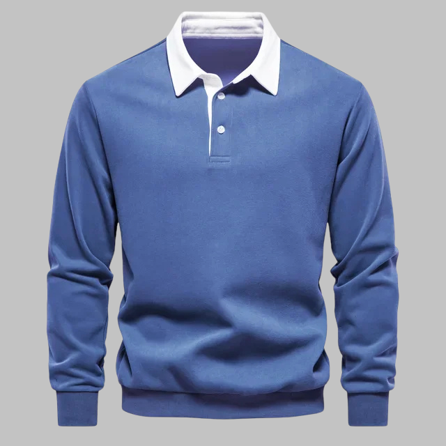 Herensweater Klassieke Polokraag Zacht en Comfortabel