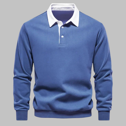 Herensweater Klassieke Polokraag Zacht en Comfortabel