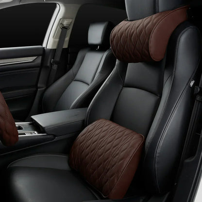 Ergonomische Autokussen Set voor Nek en Rug – Memory Foam Ondersteuning voor Lange Ritten en Dagelijks Gebruik