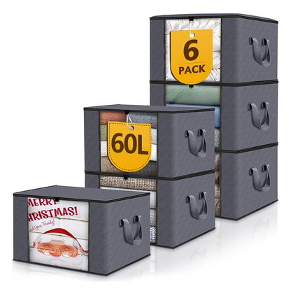 Opbergbox Met Venster Opvouwbaar 35-90L Kleding Opbergdoos Met Rits
