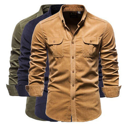 Corduroy Overhemd voor Mannen Warm en Comfortabel
