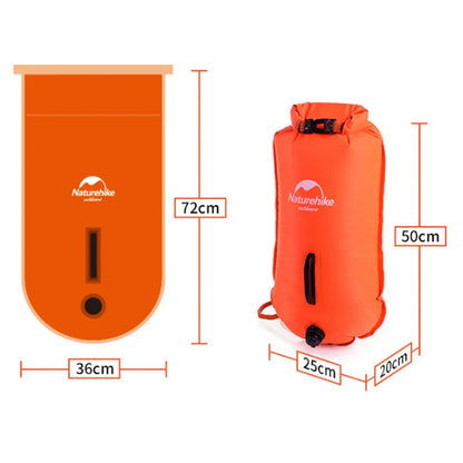 Zwemboeisignaalbaken Waterdicht Opbergvak Oranje Roze Sleeplijn Veiligheid Openwater Zwemmen Training Triathlon Zichtbaar