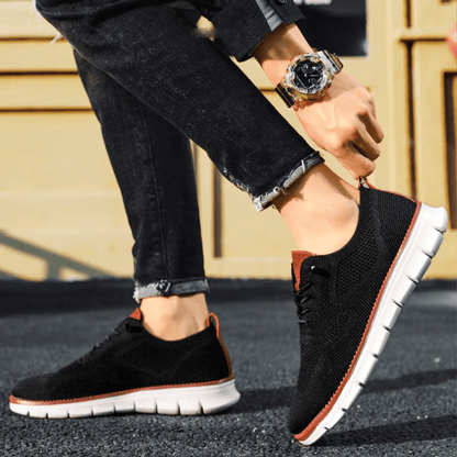 Herenschoenen Elias Comfortabel Veganistisch Leer Ergonomisch Ademend Licht Casual Elegant Zwart Olijf Bruin