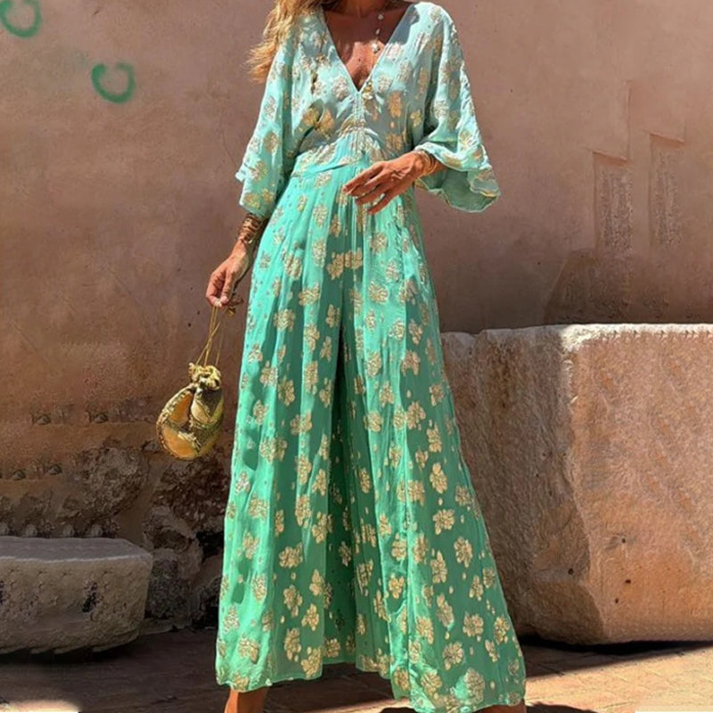 Zomervakantiejurk voor Vrouw Elegante Jurk Zomerse Stijl