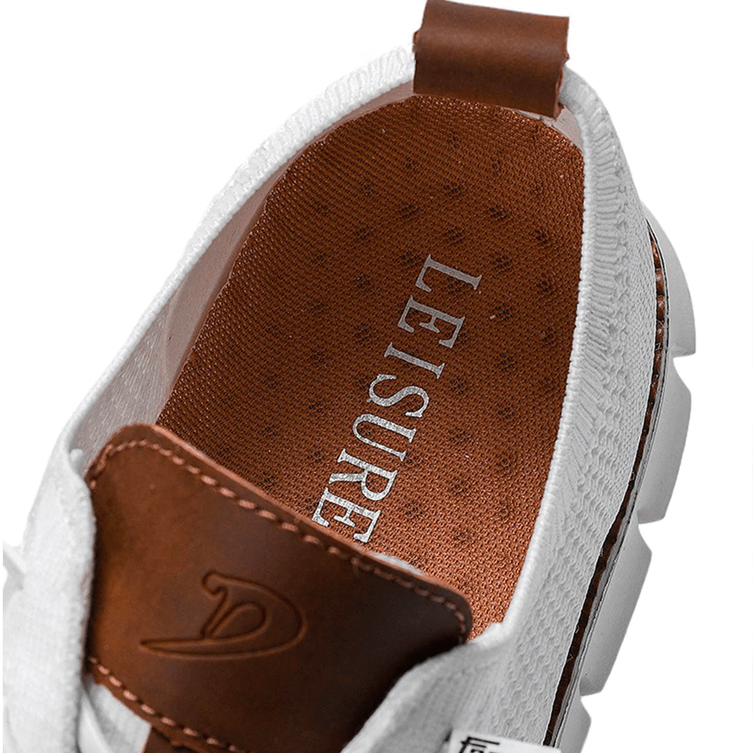 Herenschoenen Elias Comfortabel Veganistisch Leer Ergonomisch Ademend Licht Casual Elegant Zwart Olijf Bruin