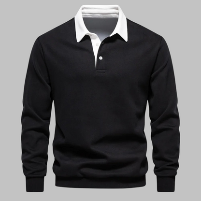 Herensweater Klassieke Polokraag Zacht en Comfortabel