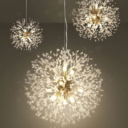Moderne Kristallen Paardenbloem Kroonluchter Met G9 LED En Luxe Metaal Afwerking