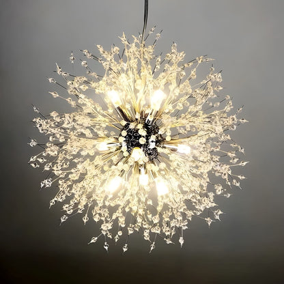 Moderne Kristallen Paardenbloem Kroonluchter Met G9 LED En Luxe Metaal Afwerking