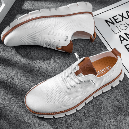Herenschoenen Elias Comfortabel Veganistisch Leer Ergonomisch Ademend Licht Casual Elegant Zwart Olijf Bruin