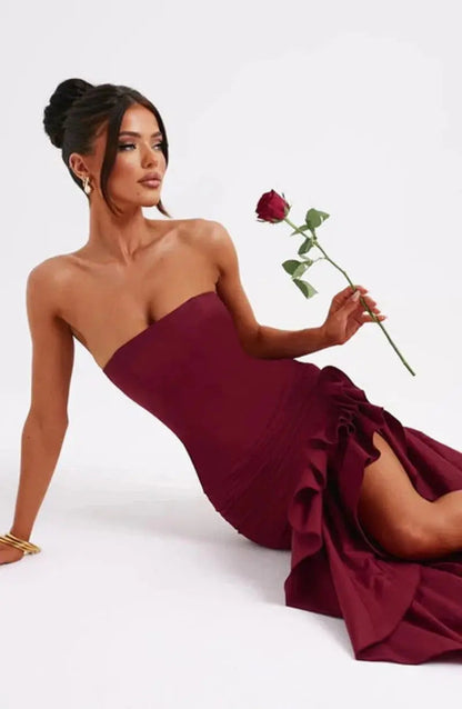 Vrouwen Zomerjurk Lange Maxijurk Zwart Floral