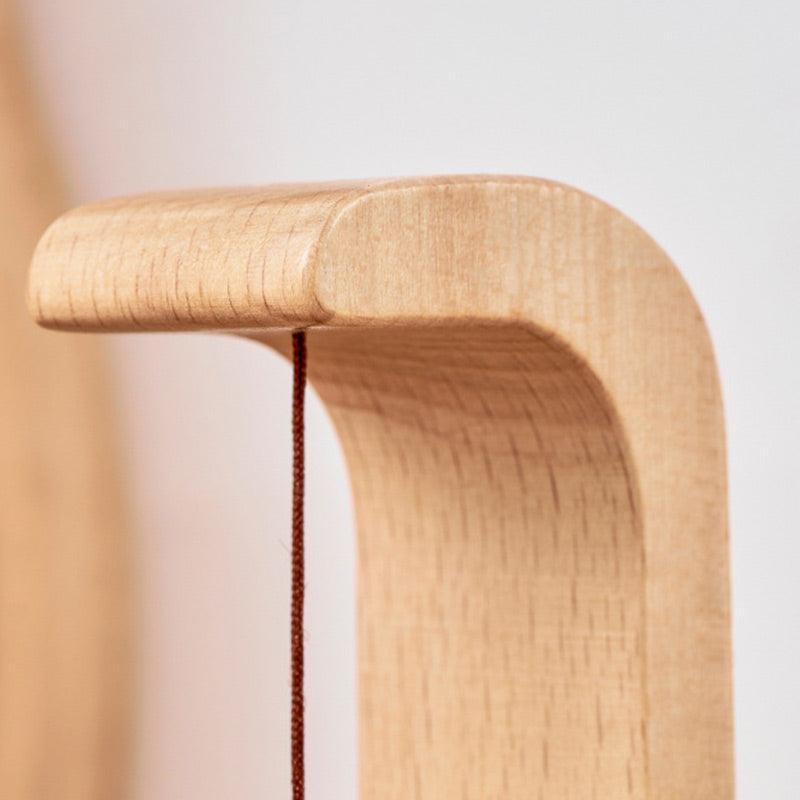 Magnetisch Windorgel van Hout met Hangend Klankschaal Element Scandinavisch Design