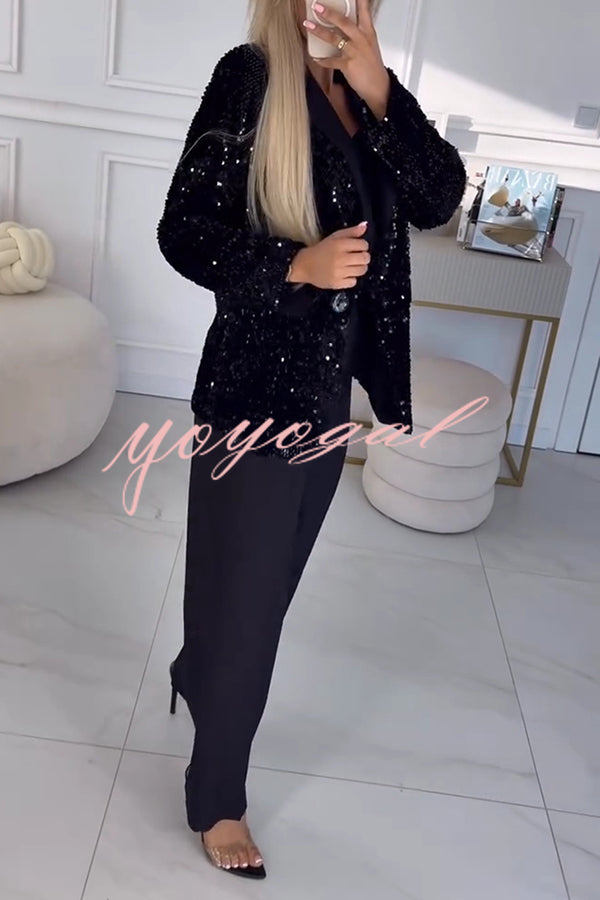 Kerstjasje Glitter Blazer Feestelijk voor Dames