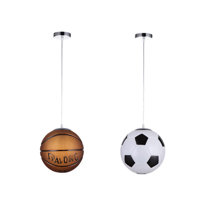 Kinderkamer Plafondlamp Voetbal Basketbal LED 30cm Glas Design