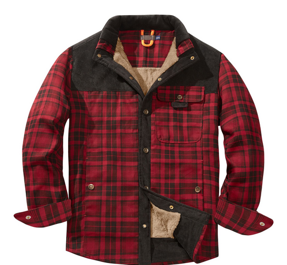 Heren Lumberjack Jas Warm en Weerbestendig Rood Groen Blauw