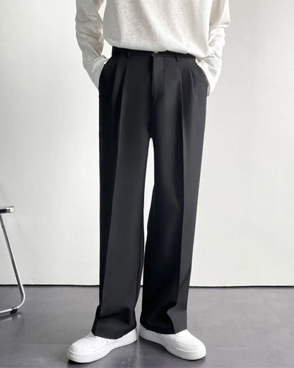 Hoge Taille Broek Wijd Model Anzug Stijl