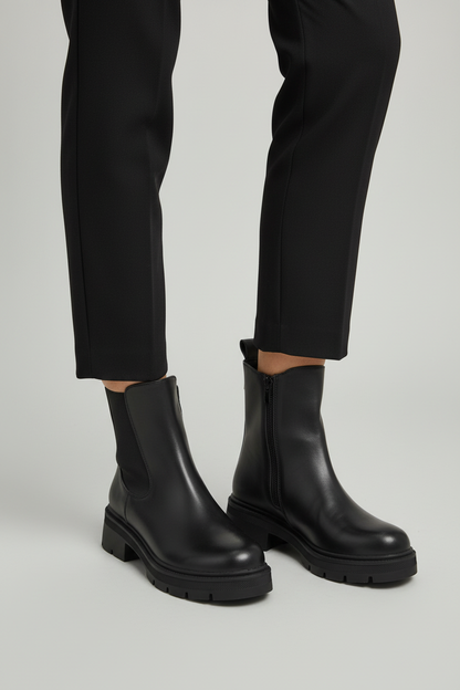 Chelsea Boots met Plateau Zwart Stijlvol Laag - StudioMarella
