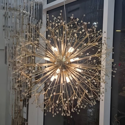 Moderne Kristallen Paardenbloem Kroonluchter Met G9 LED En Luxe Metaal Afwerking