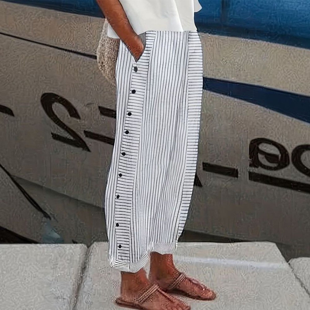 Design Pantalon Streepjes Luxe Stof