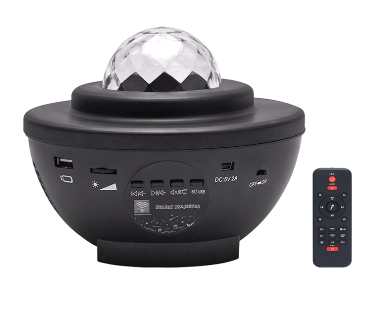 Sterrenprojector met Bluetooth Speakers en 21 Kleuren — Sferische Lichtprojector met Afstandsbediening voor Slaapkamer en Woonkamer