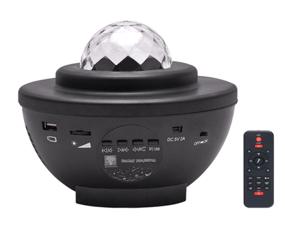 Sterrenprojector met Bluetooth Speakers en 21 Kleuren — Sferische Lichtprojector met Afstandsbediening voor Slaapkamer en Woonkamer
