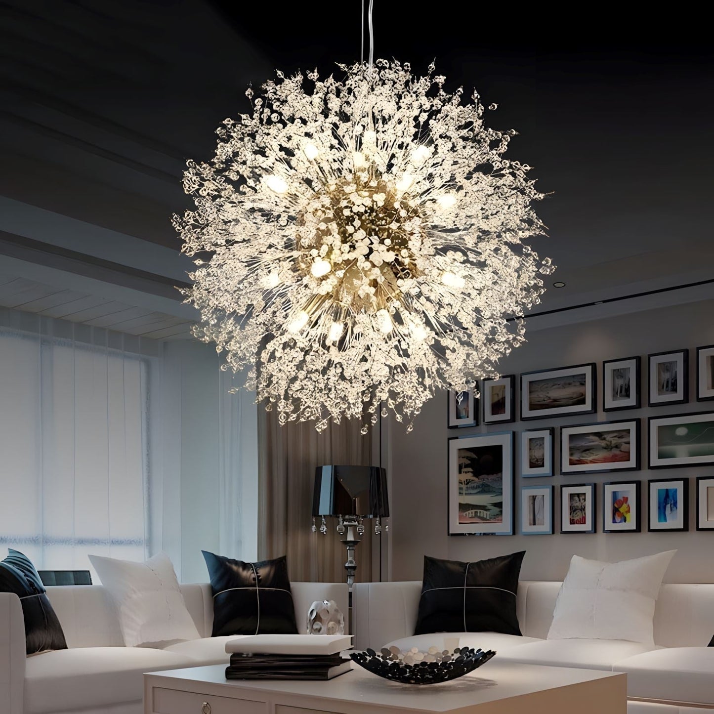 Moderne Kristallen Paardenbloem Kroonluchter Met G9 LED En Luxe Metaal Afwerking