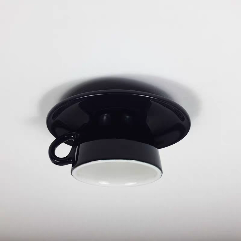 Plafondlamp Keramiek Koffiekop Vorm LED Blauw Roze Geel Slaapkamer Woonkamer Speels Design