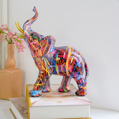 Moderne Olifant Sculptuur met Graffiti Design | Interieur Decoratie – Sansoti