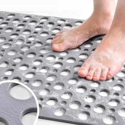 Antislip Douchematje met Zuignappen - Antibacterieel TPE Badmat - Sneldrogend & Veilig voor Douche en Bad