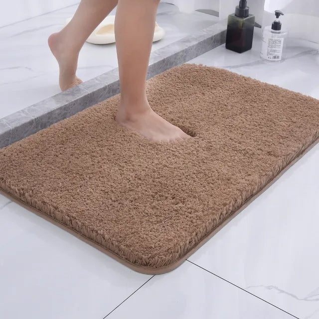 Luxe Pluche Badmat Antislip Zachte Microvezel Absorberend voor Douche Badkamer WC