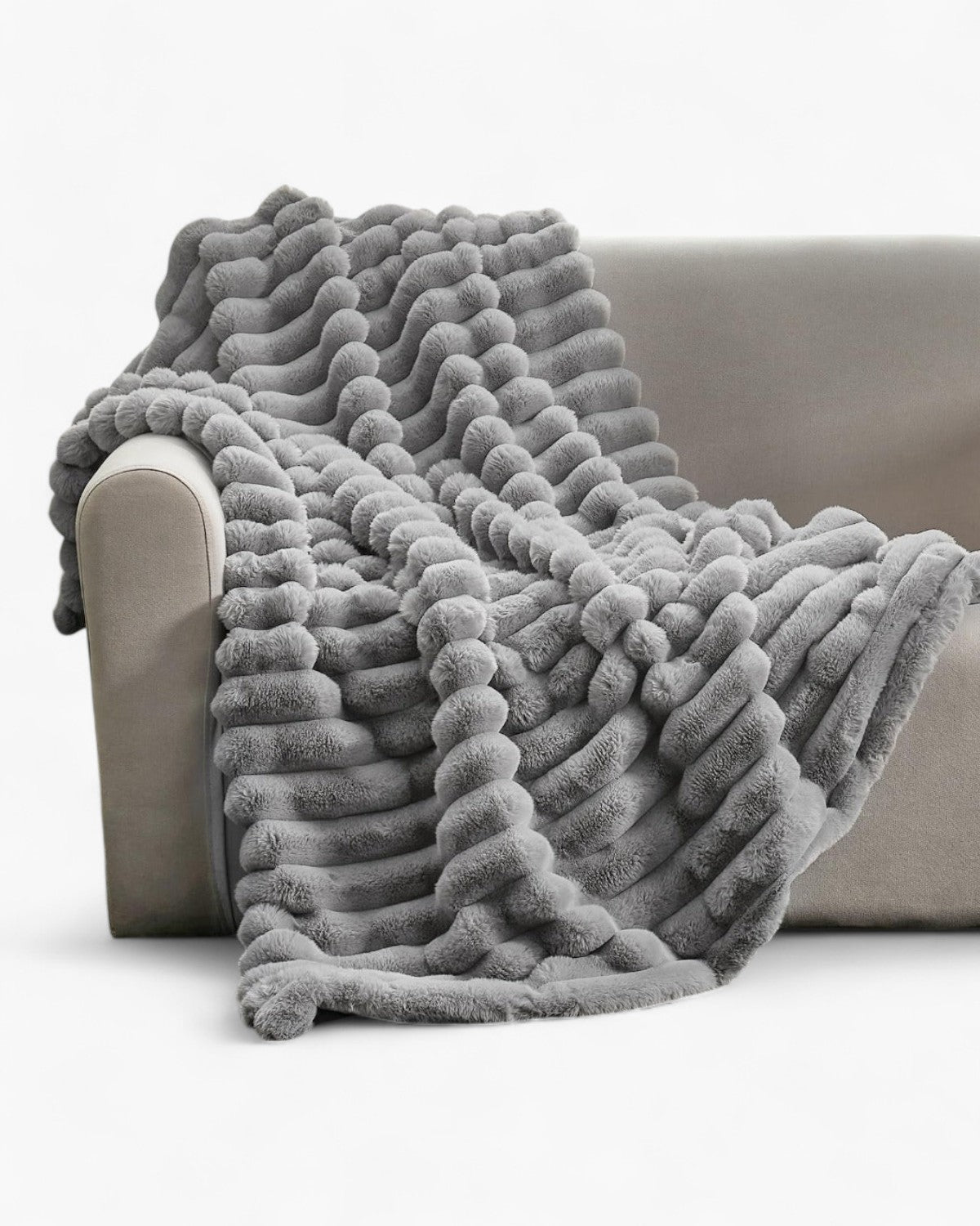 Luxe Pluche Plaid 150x200cm en 200x230cm Gestreept Design Zacht Deken Woonkamer Slaapkamer Lichtgewicht Warmte Scandinavisch Stijl