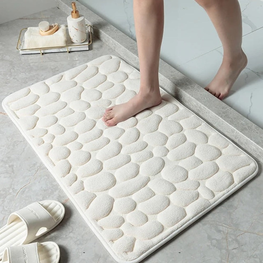 Badmat Microvezel Antislip Crème Badkamer Sneldrogend Absorberend Zachte Badkamermat Wasbaar Vloermat Douchemat Keukenmat