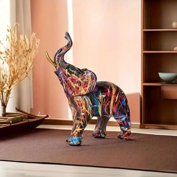Moderne Olifant Sculptuur met Graffiti Design | Interieur Decoratie – Sansoti