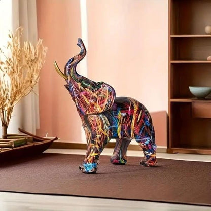 Moderne Olifant Sculptuur met Graffiti Design | Interieur Decoratie – Sansoti