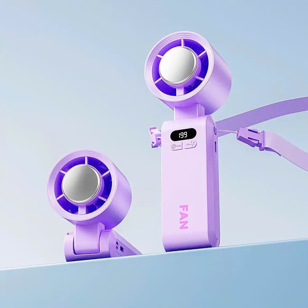 Draagbare Handventilator met IJskoeling en Instelbare Snelheid – Compact Turbo Ventilator voor Onderweg