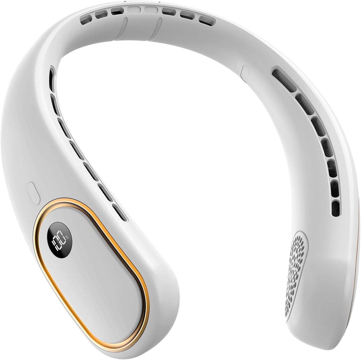Draagbare Nekventilator Bladeless Oplaadbaar met Digitaal Display en 4 Snelheden voor Handsfree Koeling