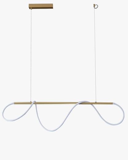 Hanglamp Touw Led Cirkel Messing Dimbaar 3 Maten Eetkamer Woonkamer Minimalistisch